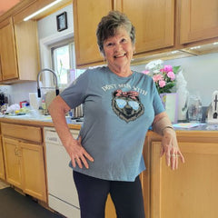 A certified warrior sporting our Mama Bear T-Shirt.