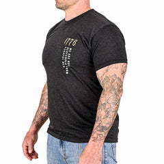 Men's We Are Not Descended from Fearful Men  Patriotic T-Shirt - Heather Black