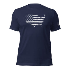 American Flag USA T-Shirt With Sleeve Print