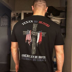 Verified Warrior representing his new Texan By Blood t-shirt.