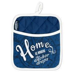 Nautic Home Navy Oven Mitts And Potholder Set