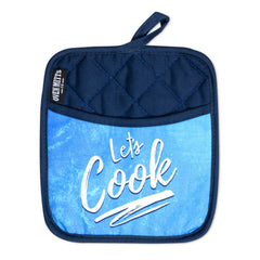 Let's Cook Oven Mitts And Potholder Set