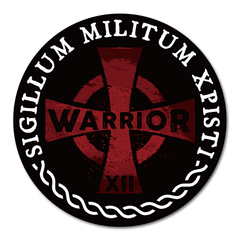 Army of Christ Crusader decal features the words "Sigillum Militum Xpisti" meaning "Army of Christ" surrounding a Templar cross.