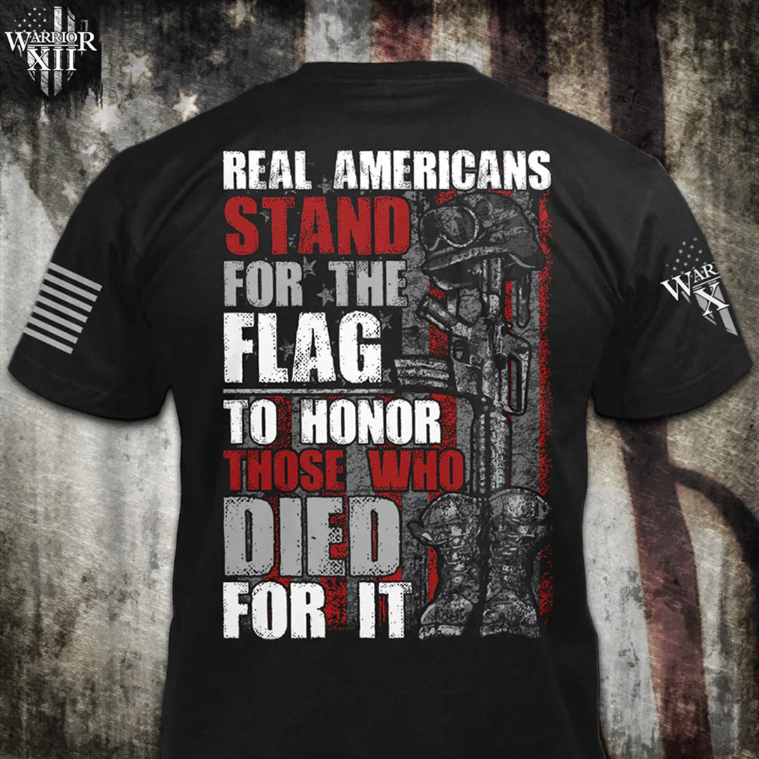 Celebrate Patriotism with the Stand For The Flag T-Shirt from Warrior 12