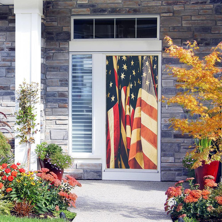 Hanging American Flags