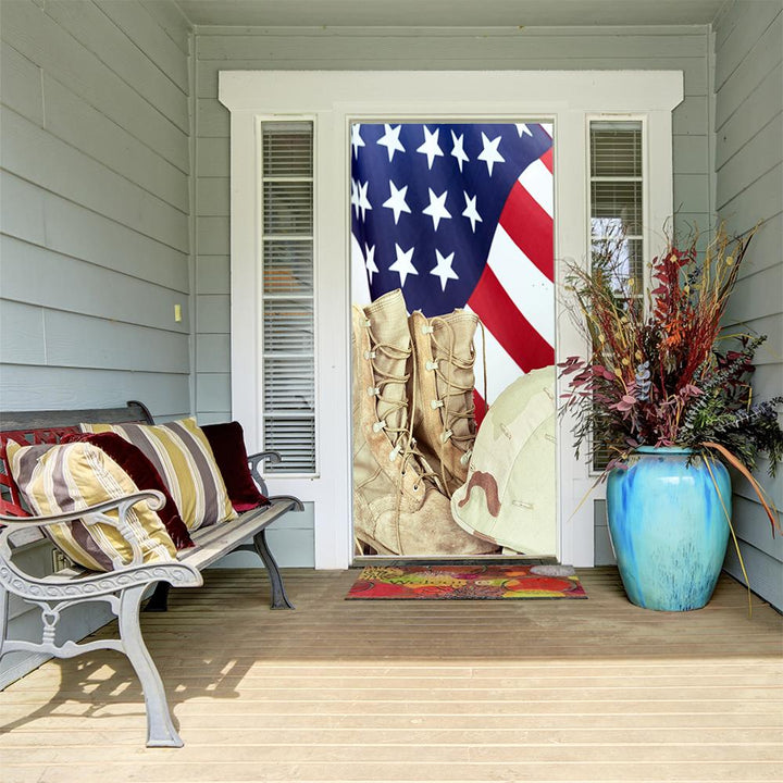 American Flag with Army Boots