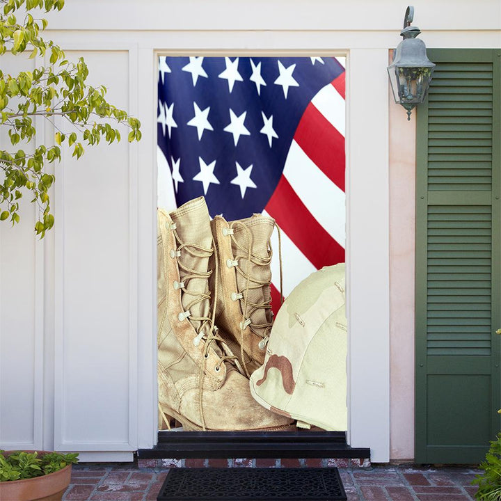 American Flag with Army Boots