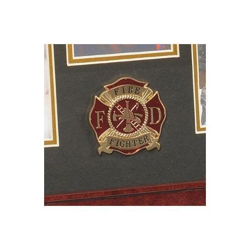 5 Picture Collage Frame Firefighter Medallion