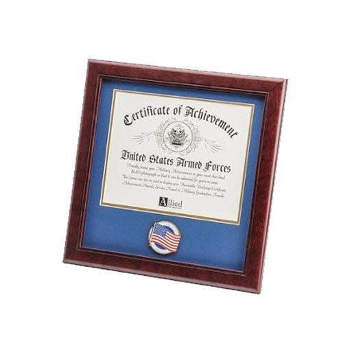 8 by 10 American Flag Medallion Certificate Frame