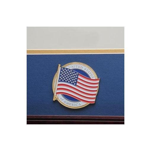 8 by 10 American Flag Medallion Certificate Frame