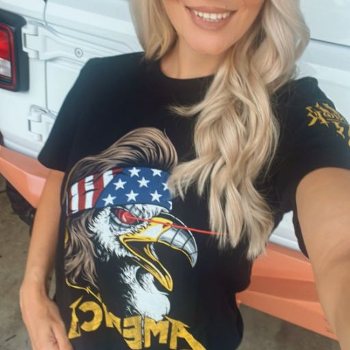 One of our lovely customers sporting our AMERICA! t-shirt,