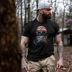 A certified warrior sporting our American Death Dealer T-Shirt.