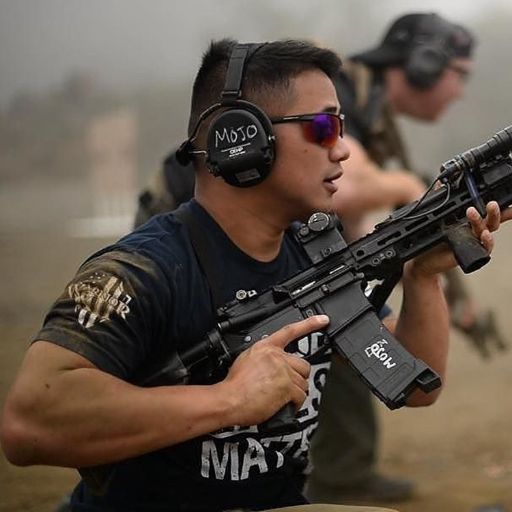 Training while wearing Warrior 12's Blue Lives Matter t-shirt. 