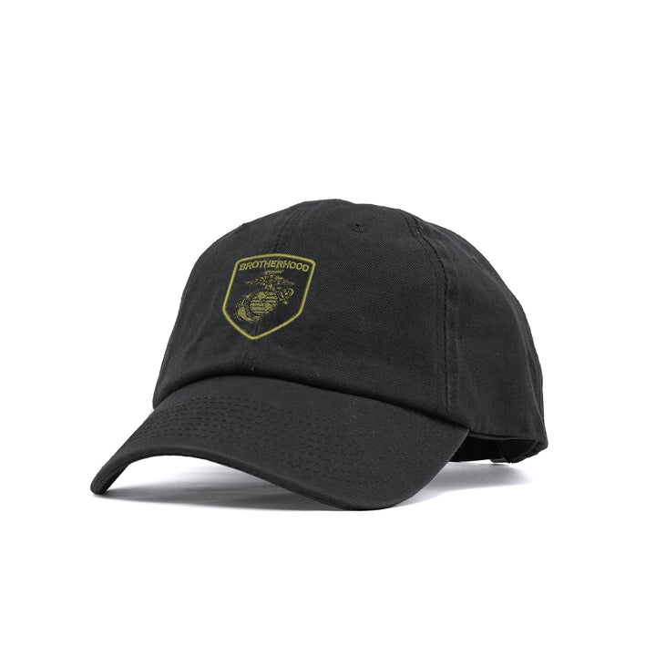 Brotherhood Shield EGA Unstructured USMC Hat - Black w/ OD Green