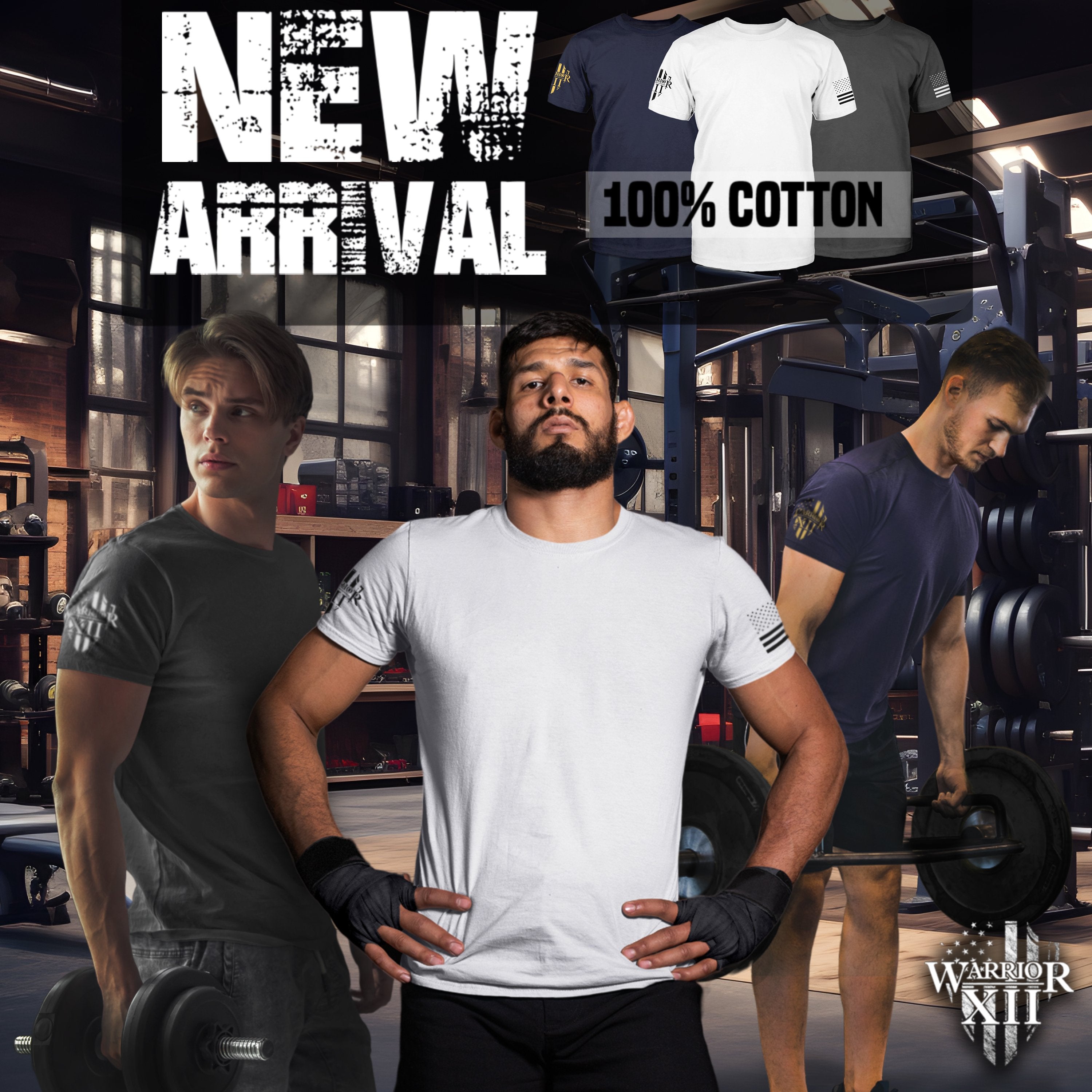 Warrior Basics 100% Cotton T-Shirt 3-Pack - Warrior 12 - A Patriotic  Apparel Company