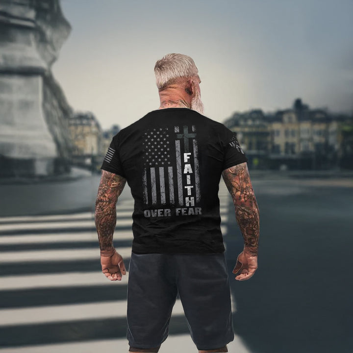 Warrior 2 Faith Over Fear, Cross Of Courage T-shirt