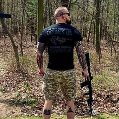 Hunting like a true warrior while wearing our Defending Freedom T-shirt.