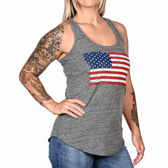 Women's Vintage American Flag Patriotic Tank Top