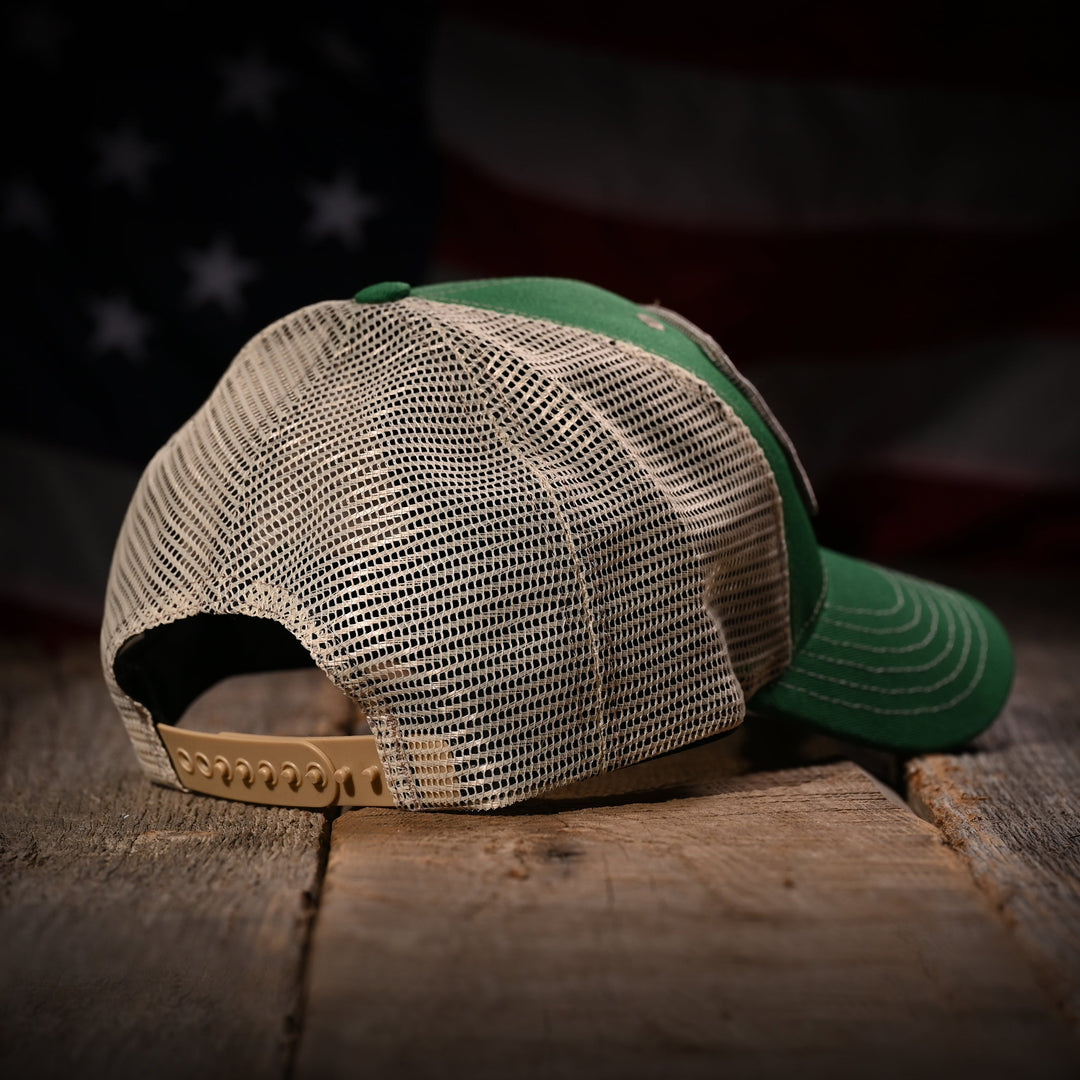 Betsy Ross Flag Patch Trucker Hat (Kelly Green)