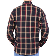 Hot Leathers Black Tan and Red Flannel Shirt