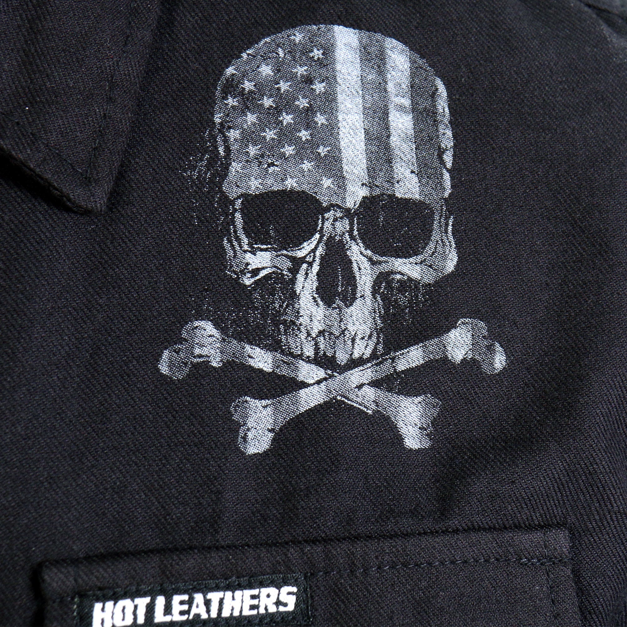 Hot Leathers FLM2113 Men's 'Black Flag Skull' Long Sleeve Flannel
