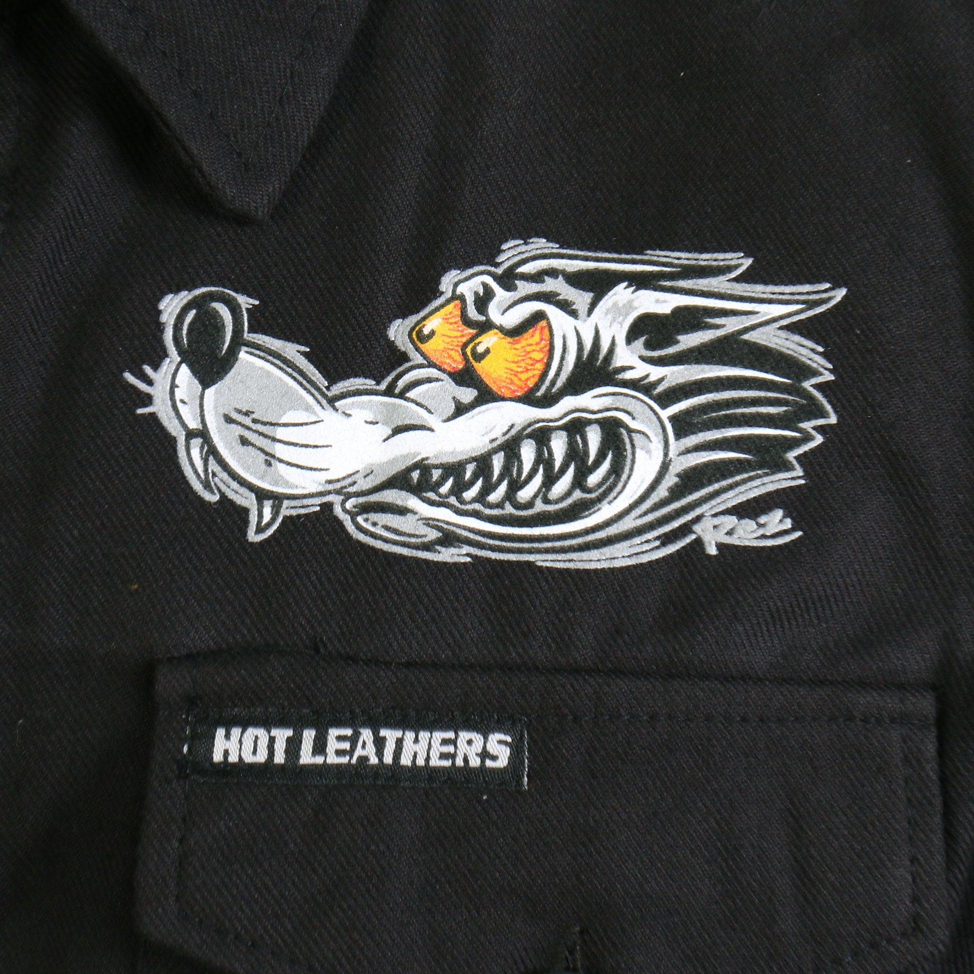 Hot Leathers FLM2115 Men's 'Black Race Wolf' Long Sleeve Flannel