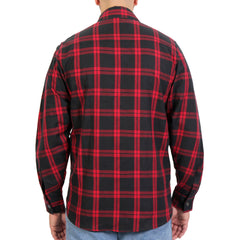 Hot Leathers FLM3001 Men's 'Red and Black' Long Sleeve Flannel