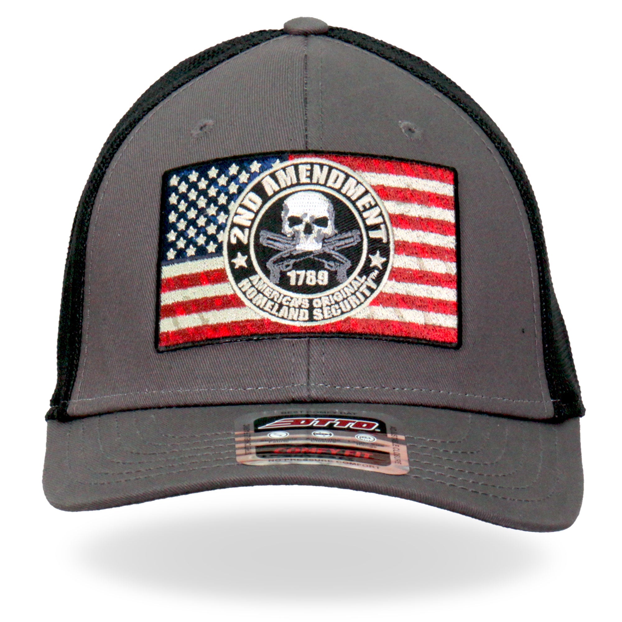 Hot Leathers GSH1022 2nd Amendment Flag Trucker Hat