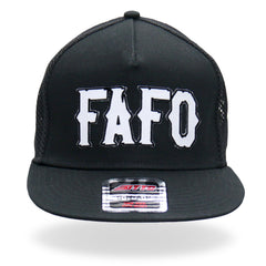 Hot Leathers FAFO Snapback Hat with Under Bill Print GSH4005