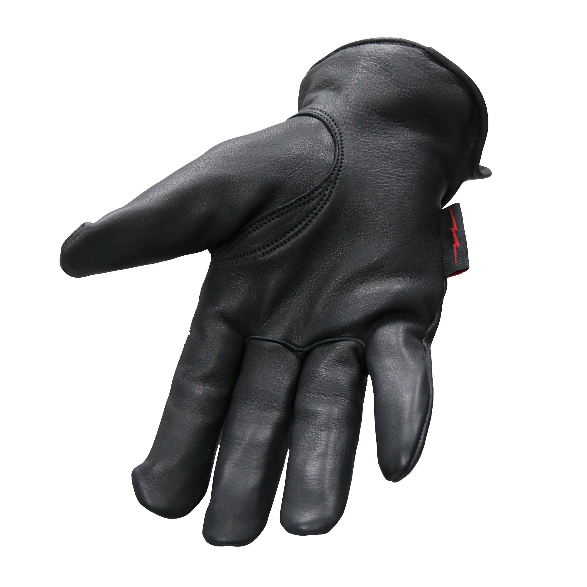 Hot Leathers GVD2004 Uni-Sex 'Red and Black Flannel Lined' Deer Skin Leather Gloves