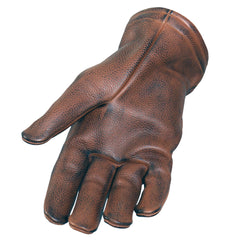 Hot Leathers Distressed Brown Driving Gloves