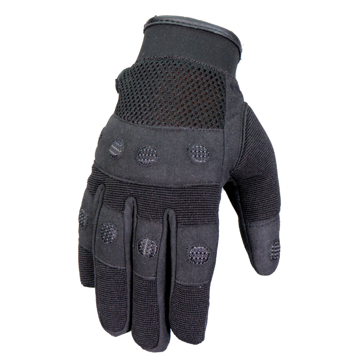 Hot Leathers Padded Knuckle Mechanic Gloves