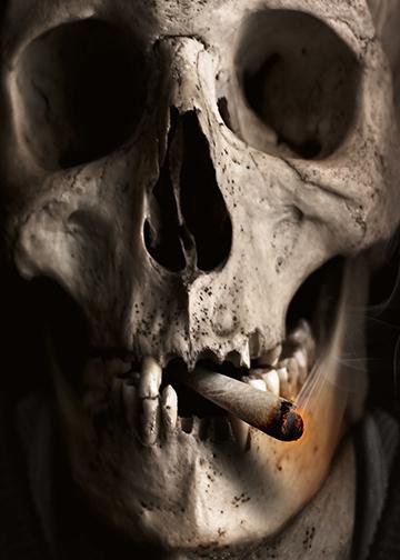 Large Smoking Skull