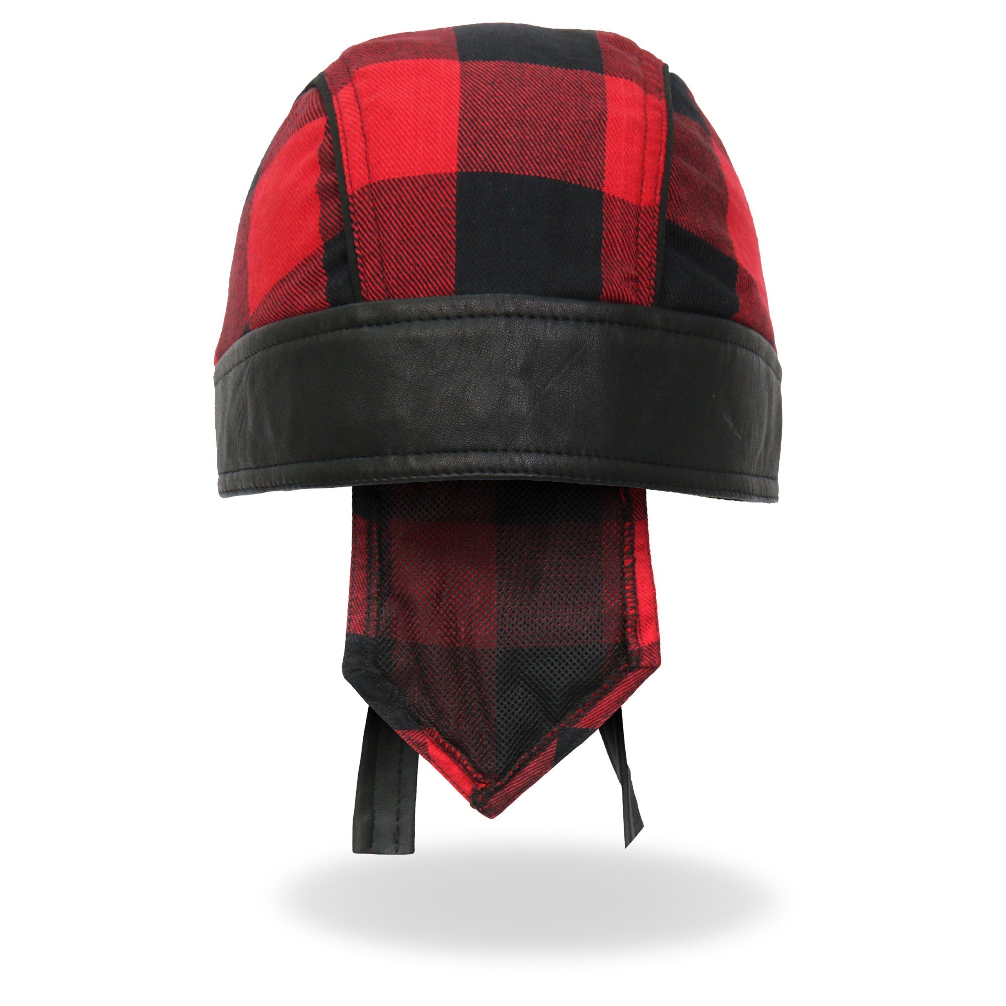 Hot Leathers Black/Red Buffalo Plaid Lightweight Headwrap HWH1108