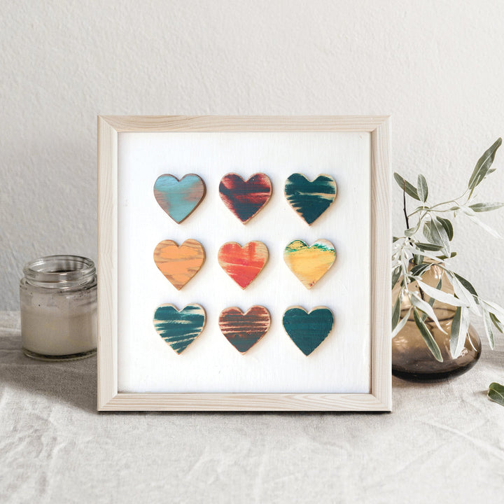 Heart Grid Art Prints