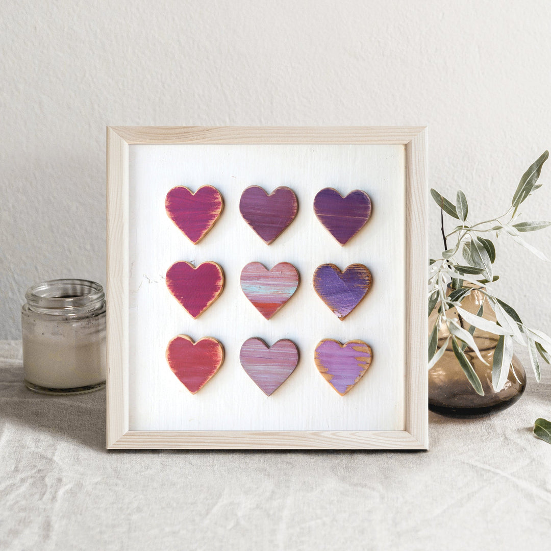 Heart Grid Art Prints