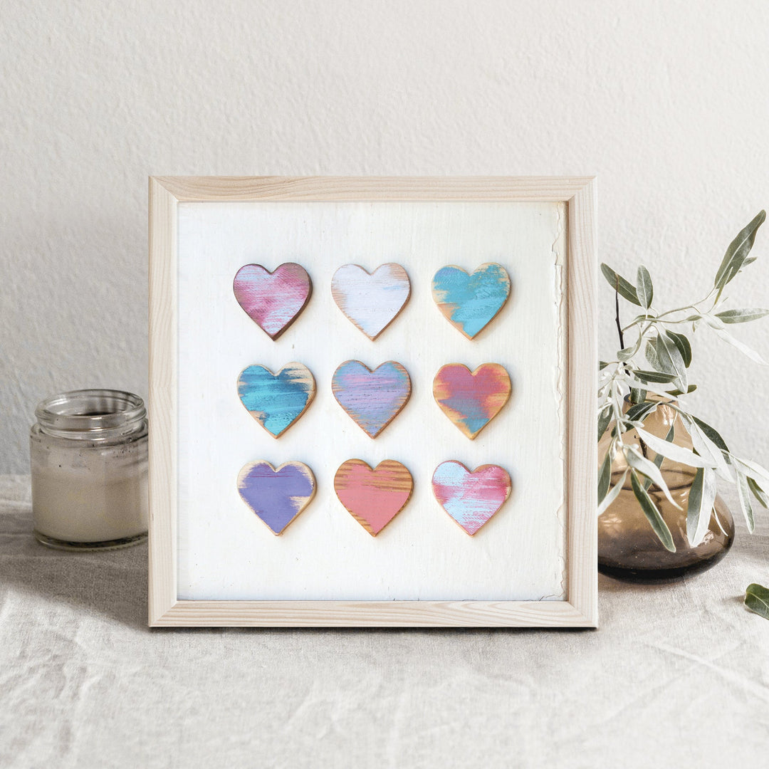 Heart Grid Art Prints