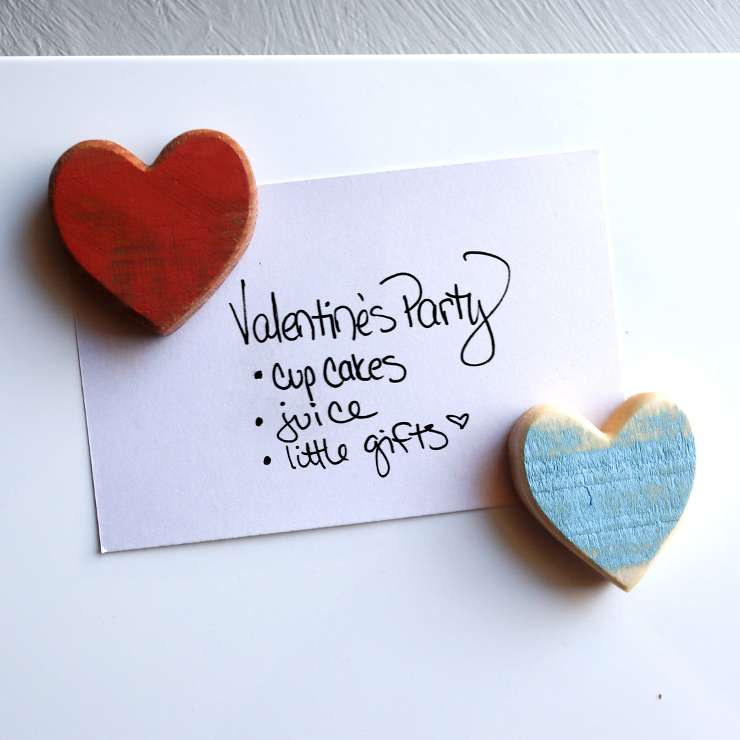 Wooden Heart Magnets