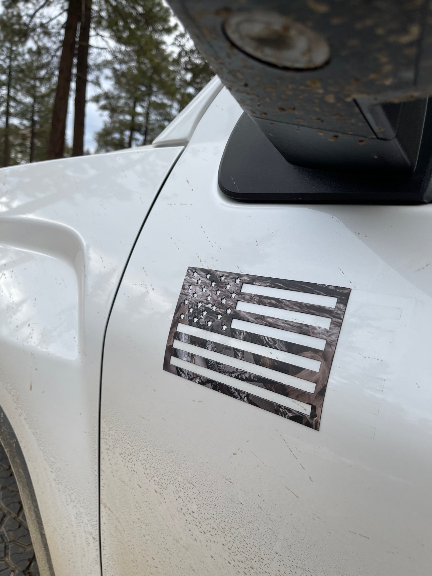 Woodland Ghost Camo American Flag Magnets - Camouflage