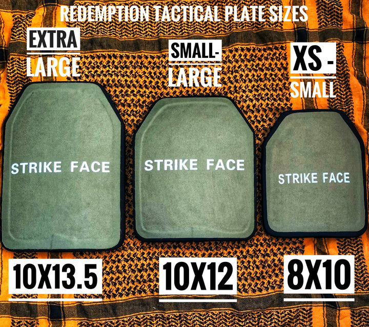 Pair of SIZE EXTRA LARGE Level IV (10"x13.5") Ballistic Front and Back Plate (Curved with Shooters Cut)