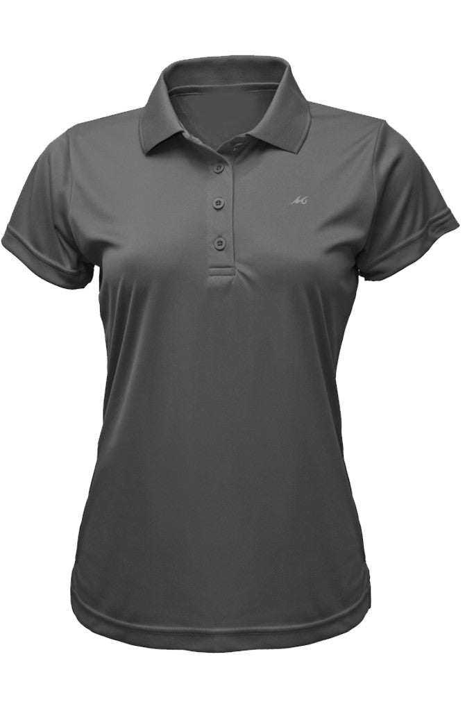 Ladies Solid Ribbed Performance Polo