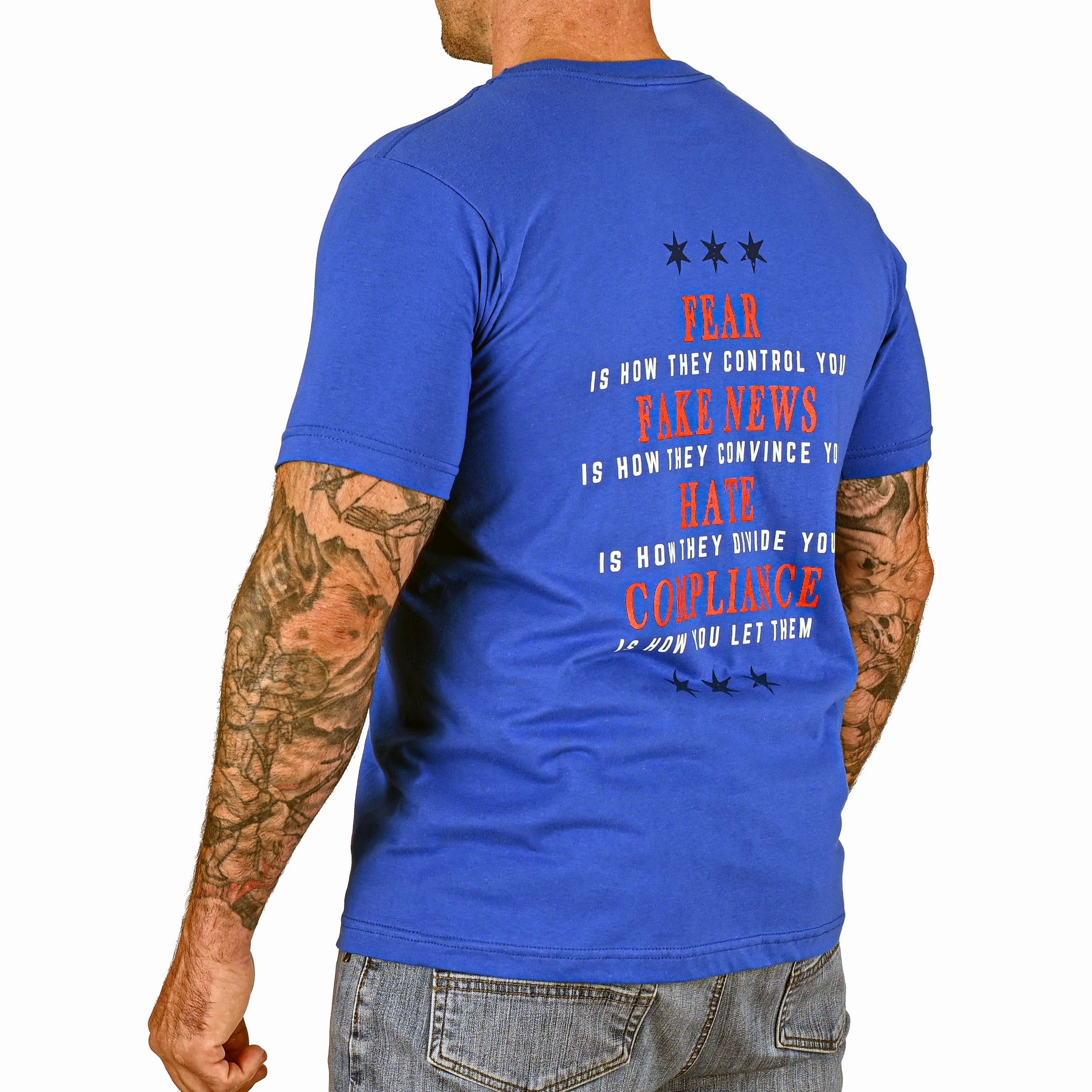 Men's Be Ungovernable Patriotic T-Shirt - Royal Blue