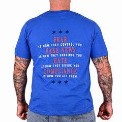 Men's Be Ungovernable Patriotic T-Shirt - Royal Blue