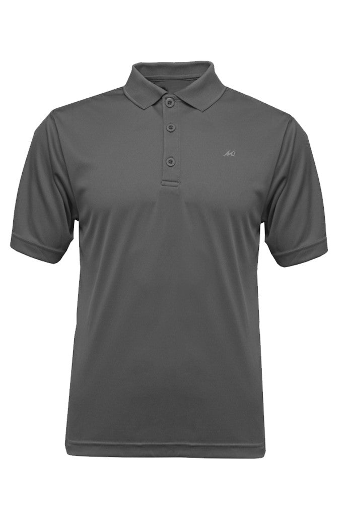 MSC Men's Solid Ribbed Performance Polo