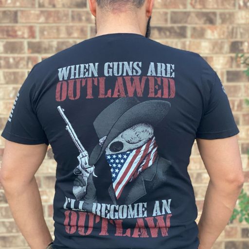 A certified warrior sporting our Outlaw T-Shirt.
