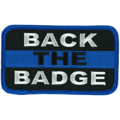 Hot Leathers Back the Badge 4" X 3" Patch