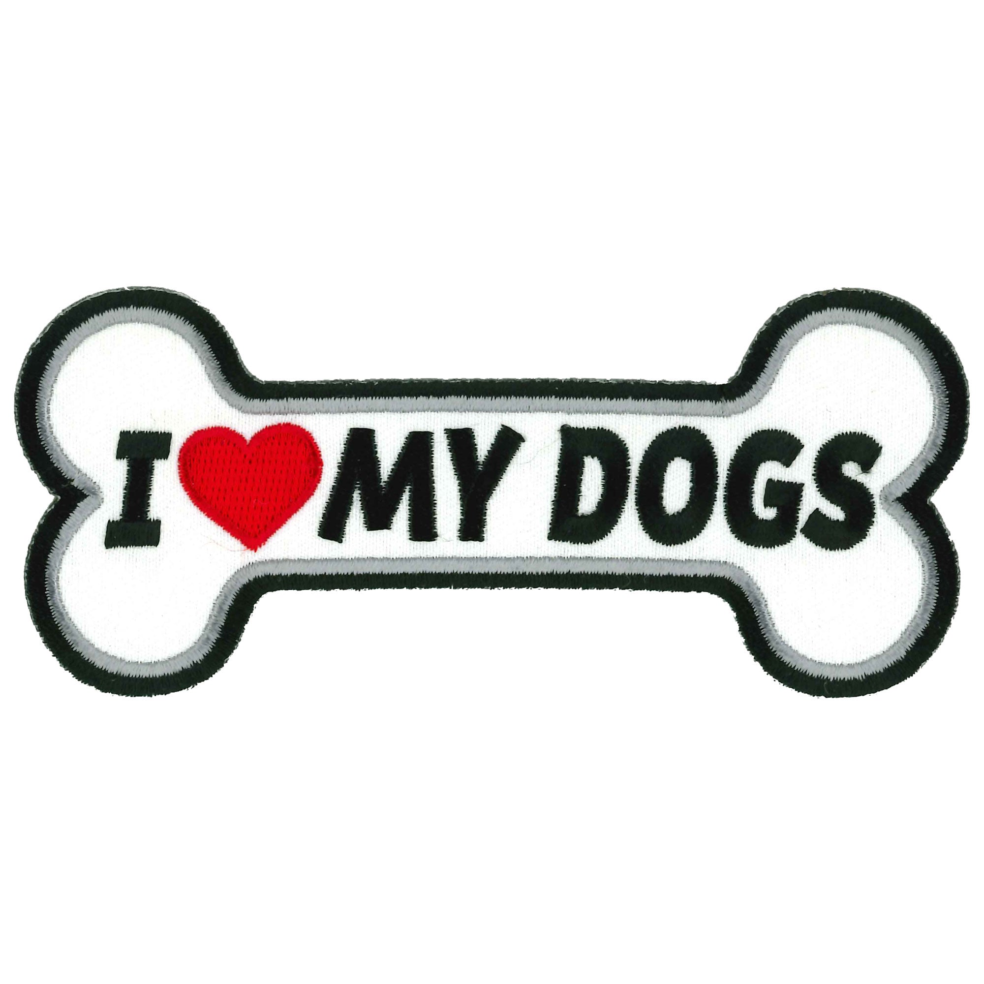 Hot Leathers I Heart My Dogs 5" X 2" Patch