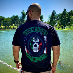 One of our loyal customers enjoying a day at the lake, wearing Sons of Mexico.