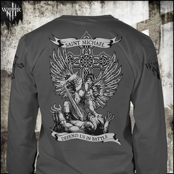 Saint Michael Defend Us - Long Sleeve