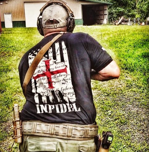 Verified Warrior wearing American Infidel.